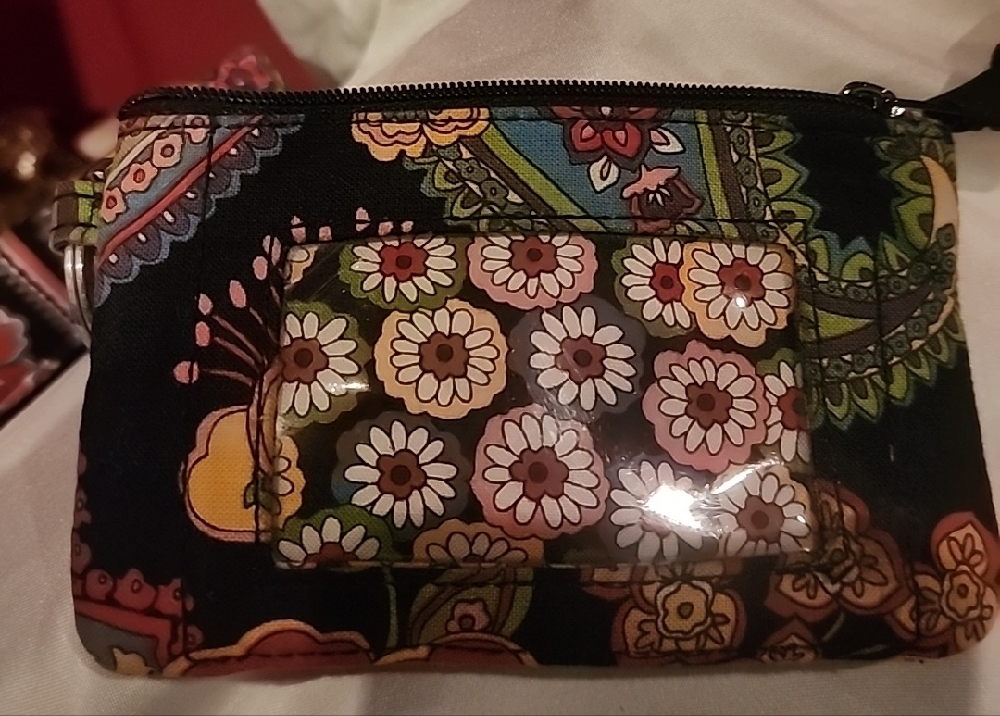 Vibrant Floral Wristlet with ID Window